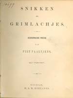 omslag Snikken en Grimlachjes 1e druk